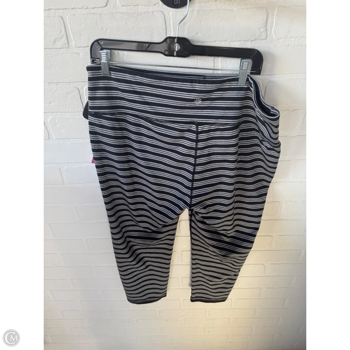 Athletic Leggings By Athleta In Black & Grey, Size: 18