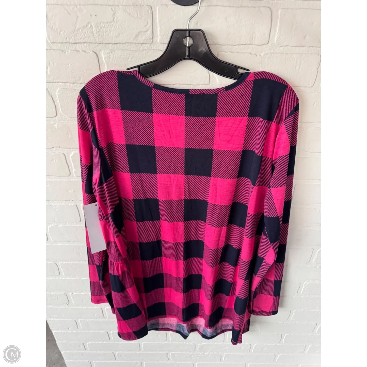 Top Long Sleeve By Heimish Usa In Blue & Pink, Size: L