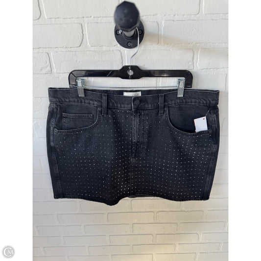 Skirt Mini & Short By Universal Thread In Black Denim, Size: 14