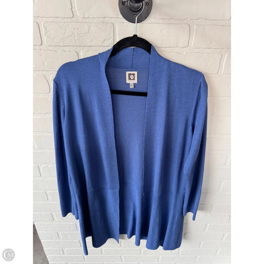 Sweater Cardigan By Anne Klein In Blue, Size: M