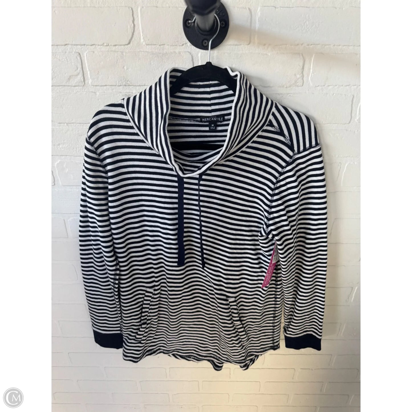 Top Long Sleeve By J. Crew In Blue & White, Size: M