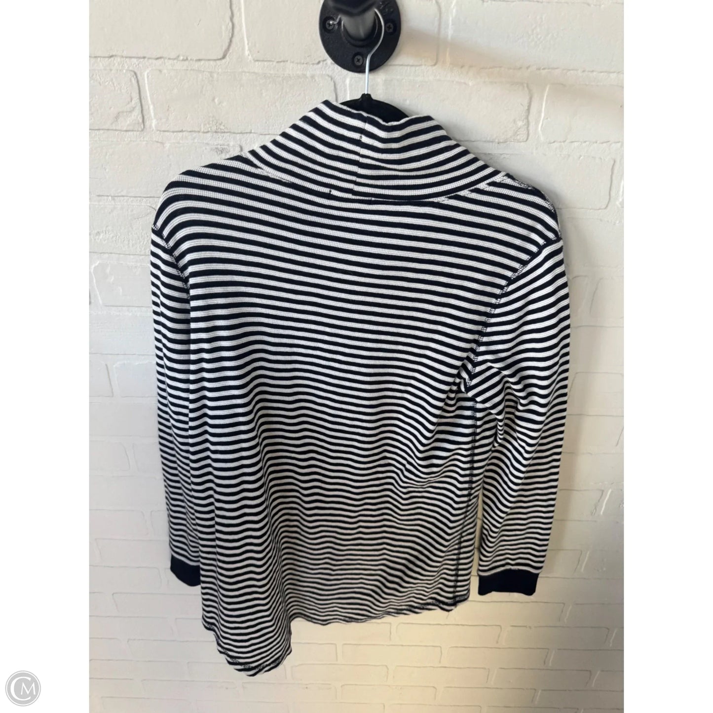 Top Long Sleeve By J. Crew In Blue & White, Size: M
