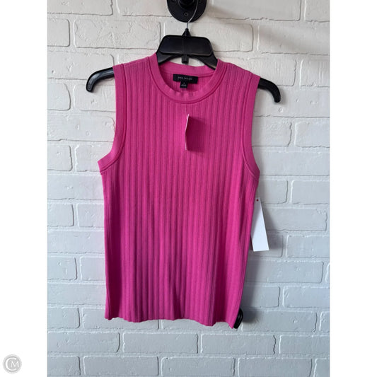 Vest Sweater By Ann Taylor In Pink, Size: M