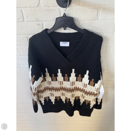 Sweater By Old Navy In Black & Tan, Size: Xs