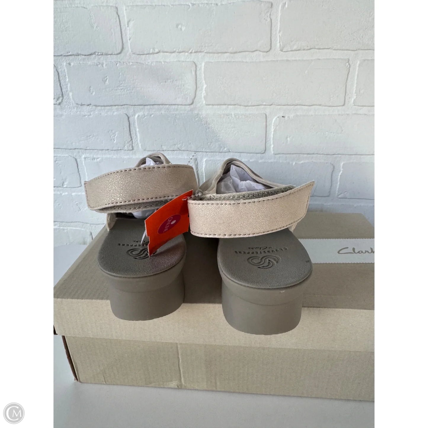 Shoes Heels Kitten By Clarks In Cream, Size: 9