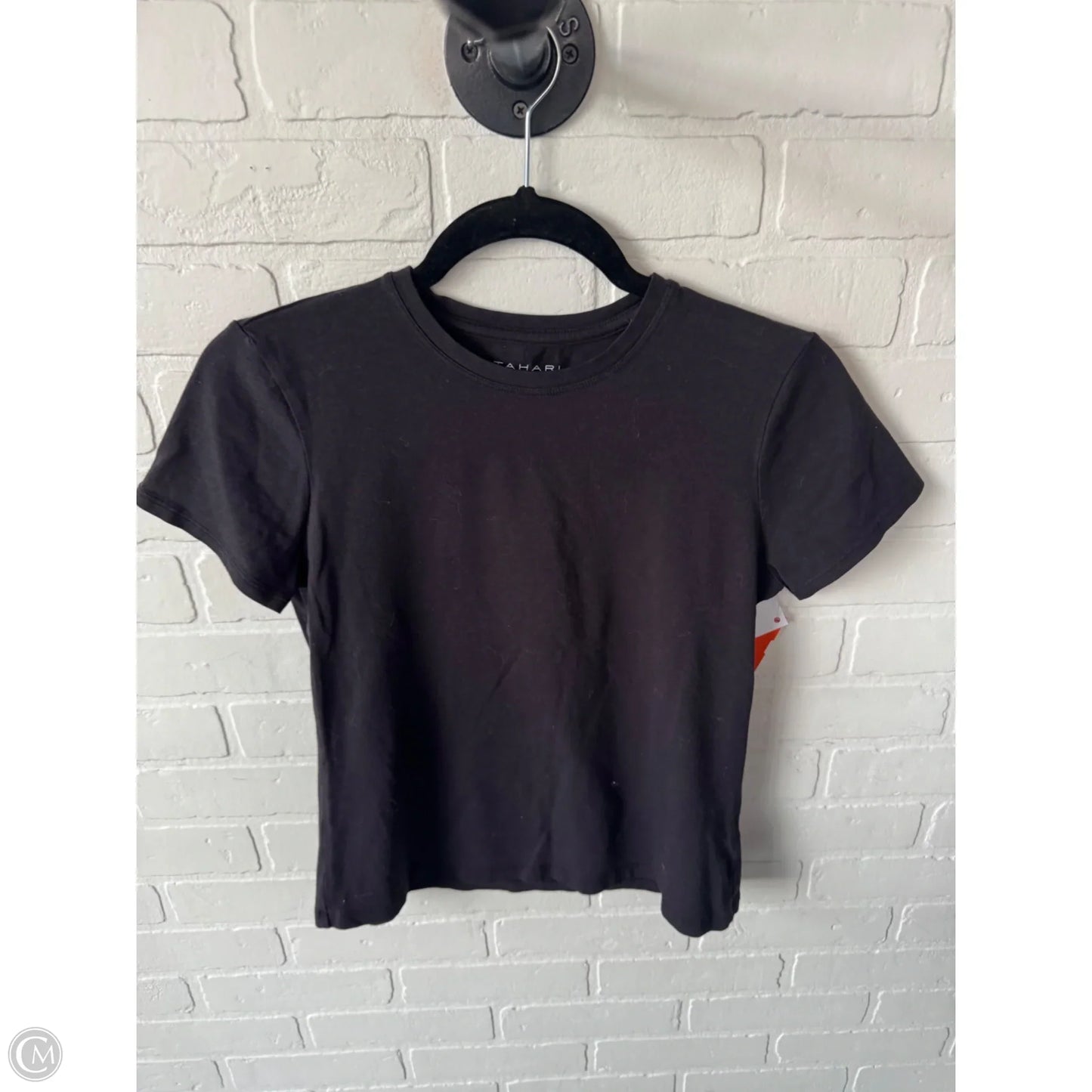 Top Short Sleeve Basic By Tahari In Black, Size: S