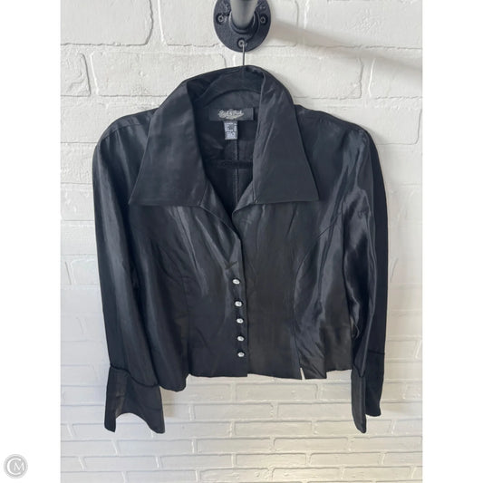 Top Long Sleeve By Peck And Peck In Black & Silver, Size: Xl