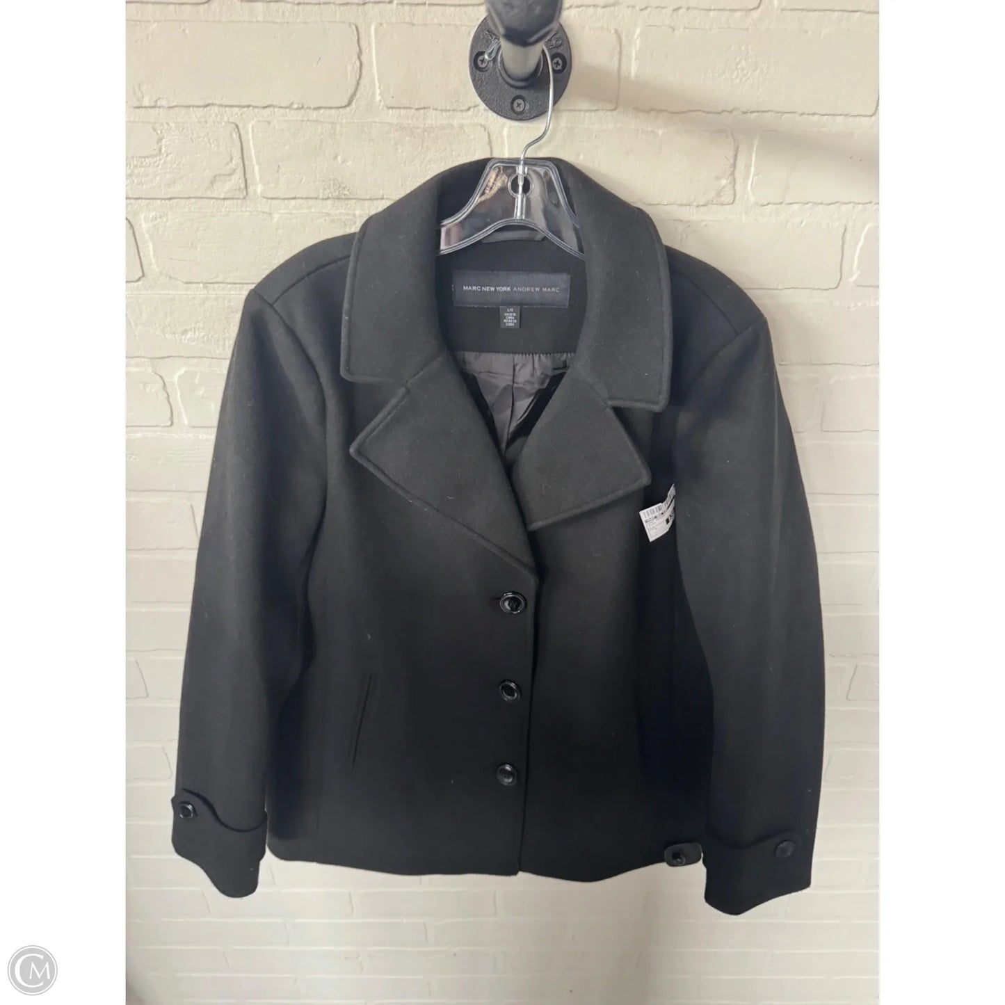 Coat Peacoat By Marc New York In Black, Size: L