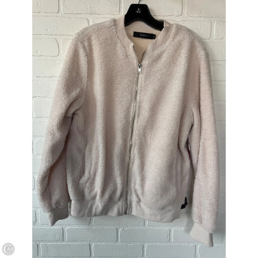 Jacket Fleece By Clothes Mentor In Cream, Size: M