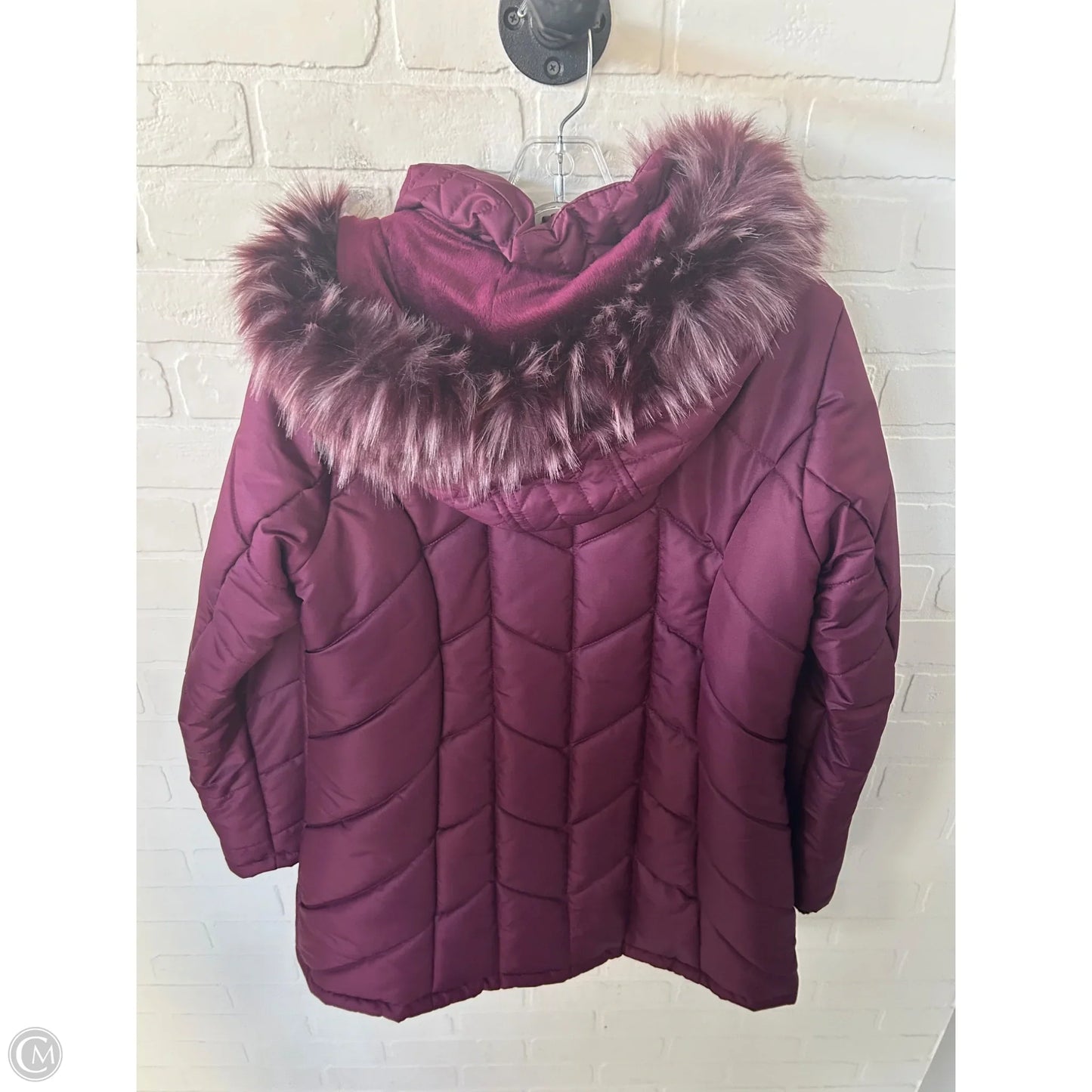 Coat Parka By Susan Graver In Purple, Size: M