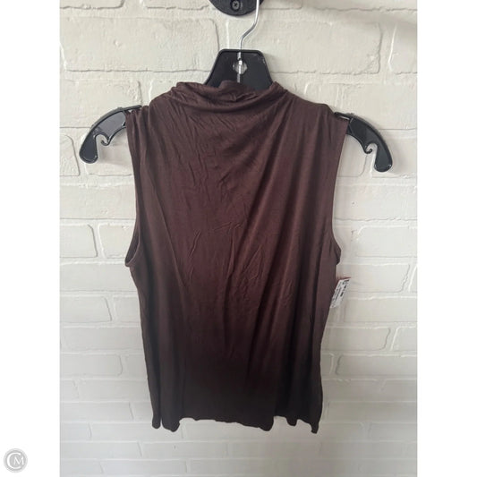 Top Sleeveless Basic By Halogen In Brown, Size: S