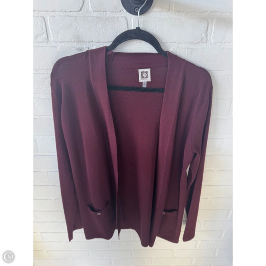 Sweater Cardigan By Anne Klein In Red, Size: M