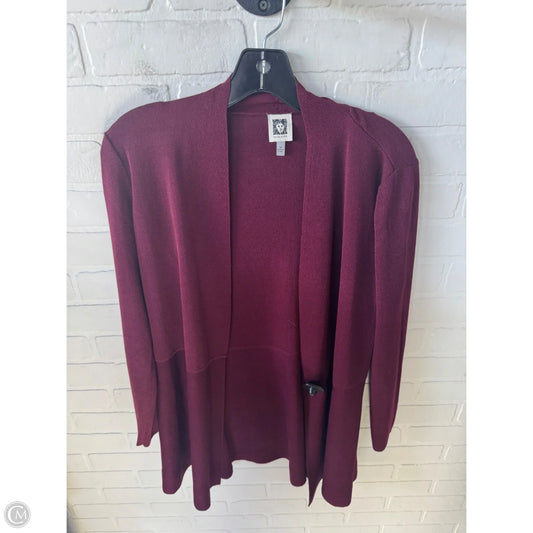 Sweater Cardigan By Anne Klein In Red, Size: M