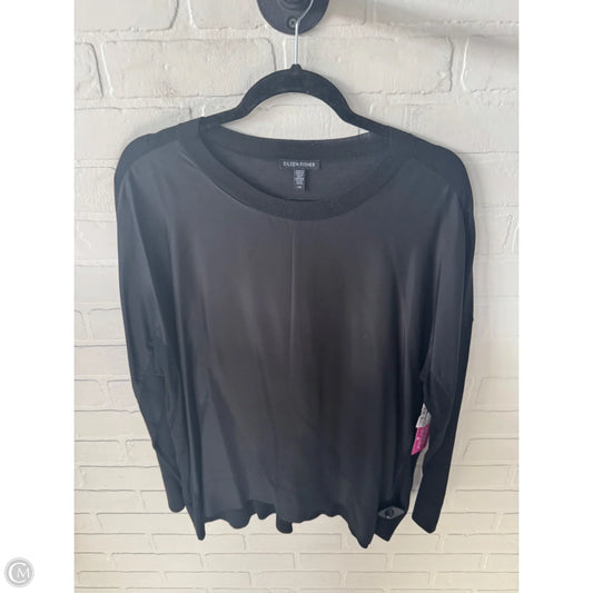 Top Long Sleeve By Eileen Fisher In Black, Size: L