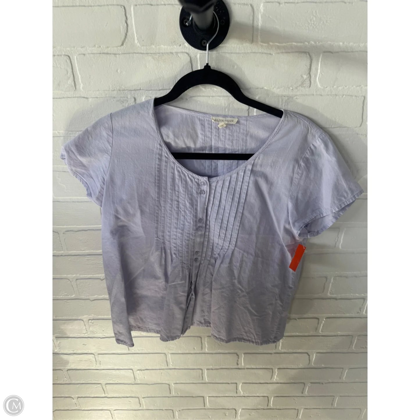 Top Short Sleeve By Eileen Fisher In Purple, Size: Xs