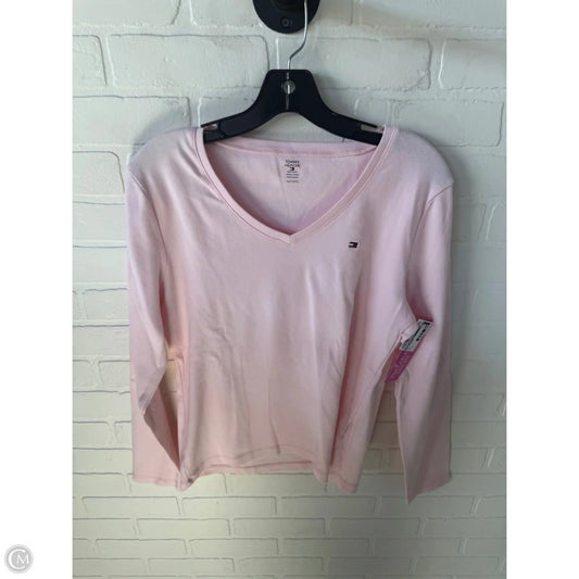 Top Long Sleeve Basic By Tommy Hilfiger In Pink, Size: Xl