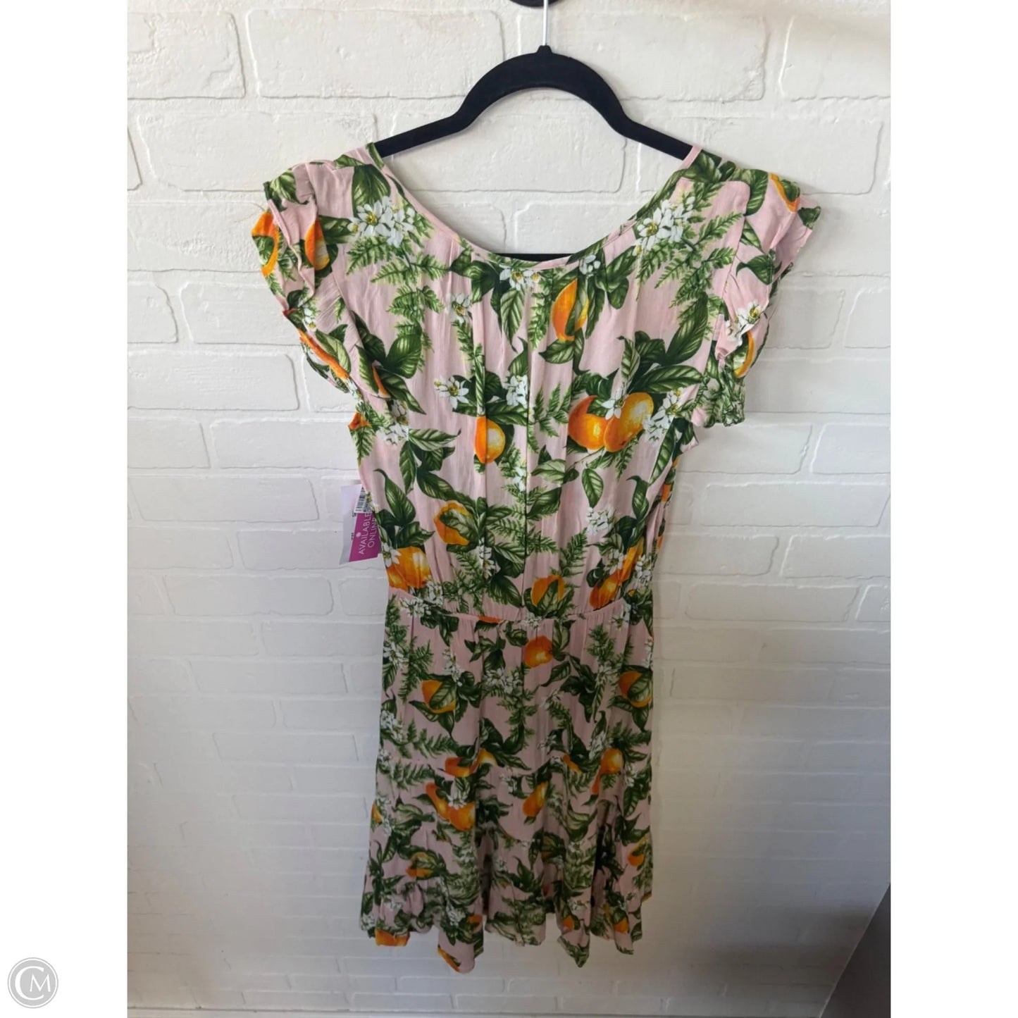 Dress Casual Midi By Betsey Johnson In Green & Pink, Size: M
