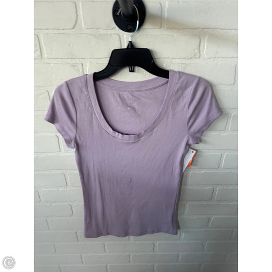 Top Short Sleeve Basic By A New Day In Purple, Size: S