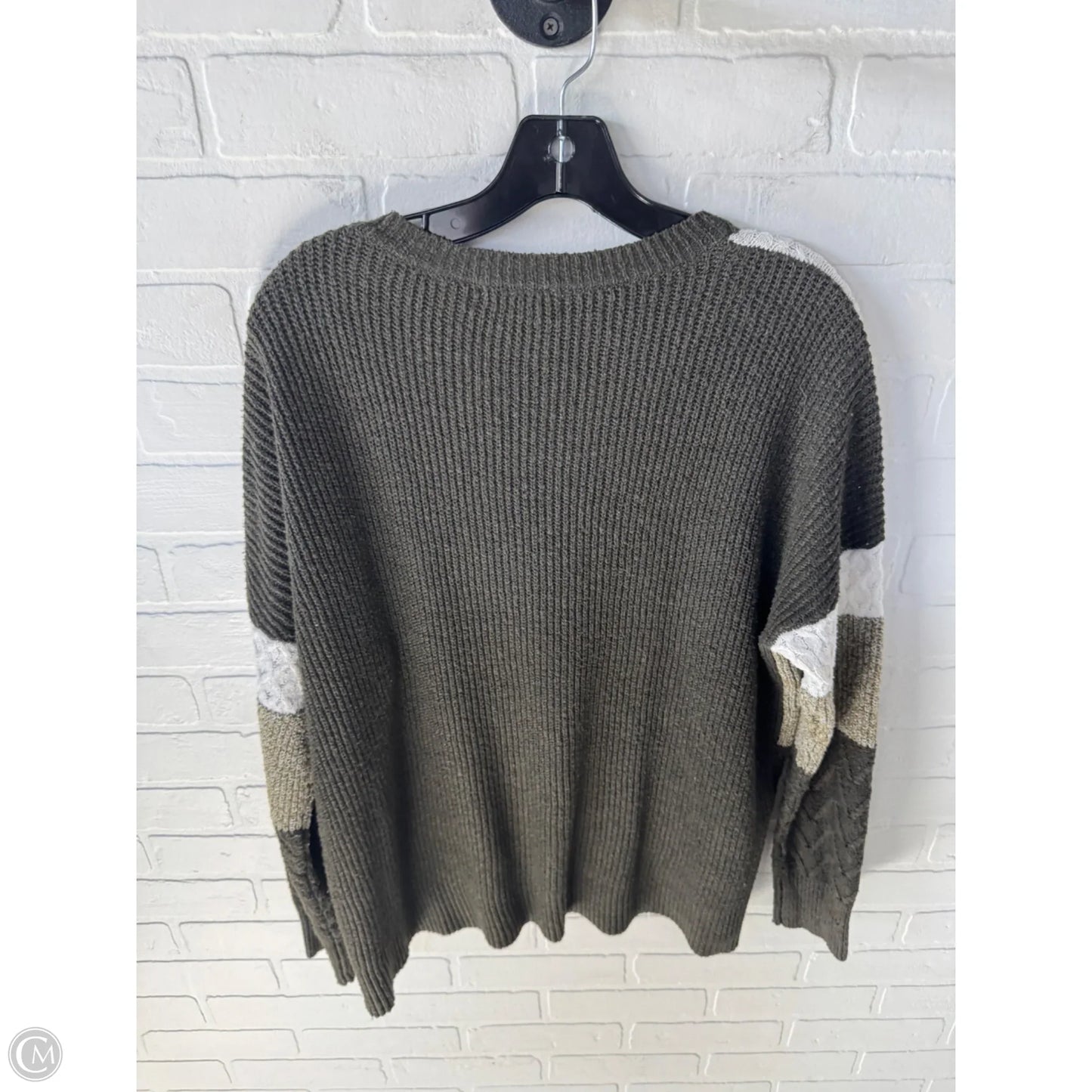 Sweater By Staccato In Green & White, Size: L