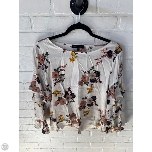 Top 3/4 Sleeve By Sanctuary In Cream & Tan, Size: S