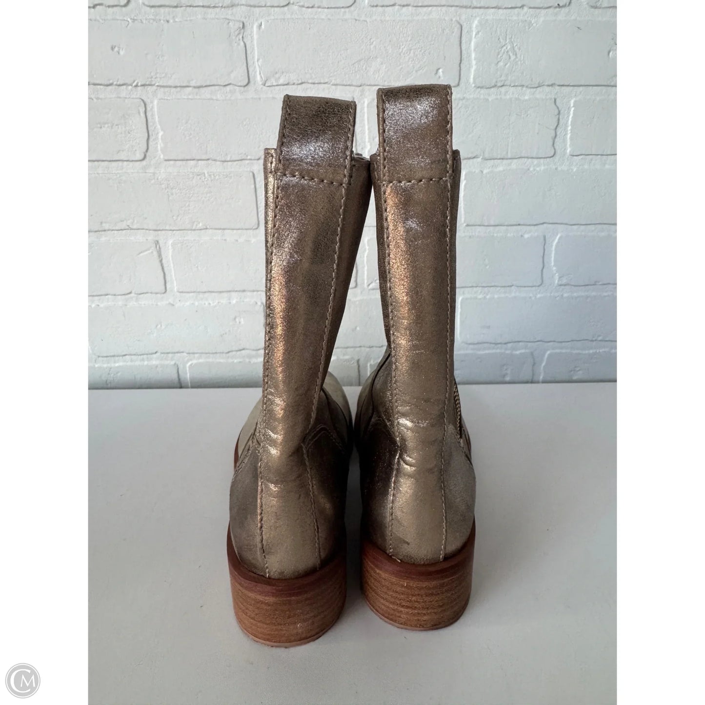 Boots Mid-calf Flats By Vince Camuto In Gold, Size: 7