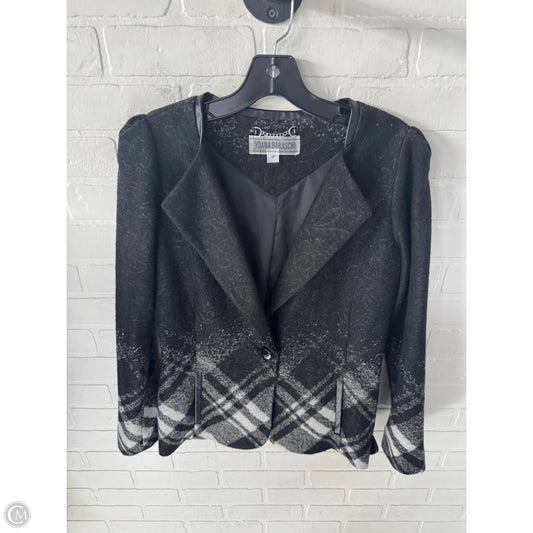 Blazer By Clothes Mentor In Black & Grey, Size: M
