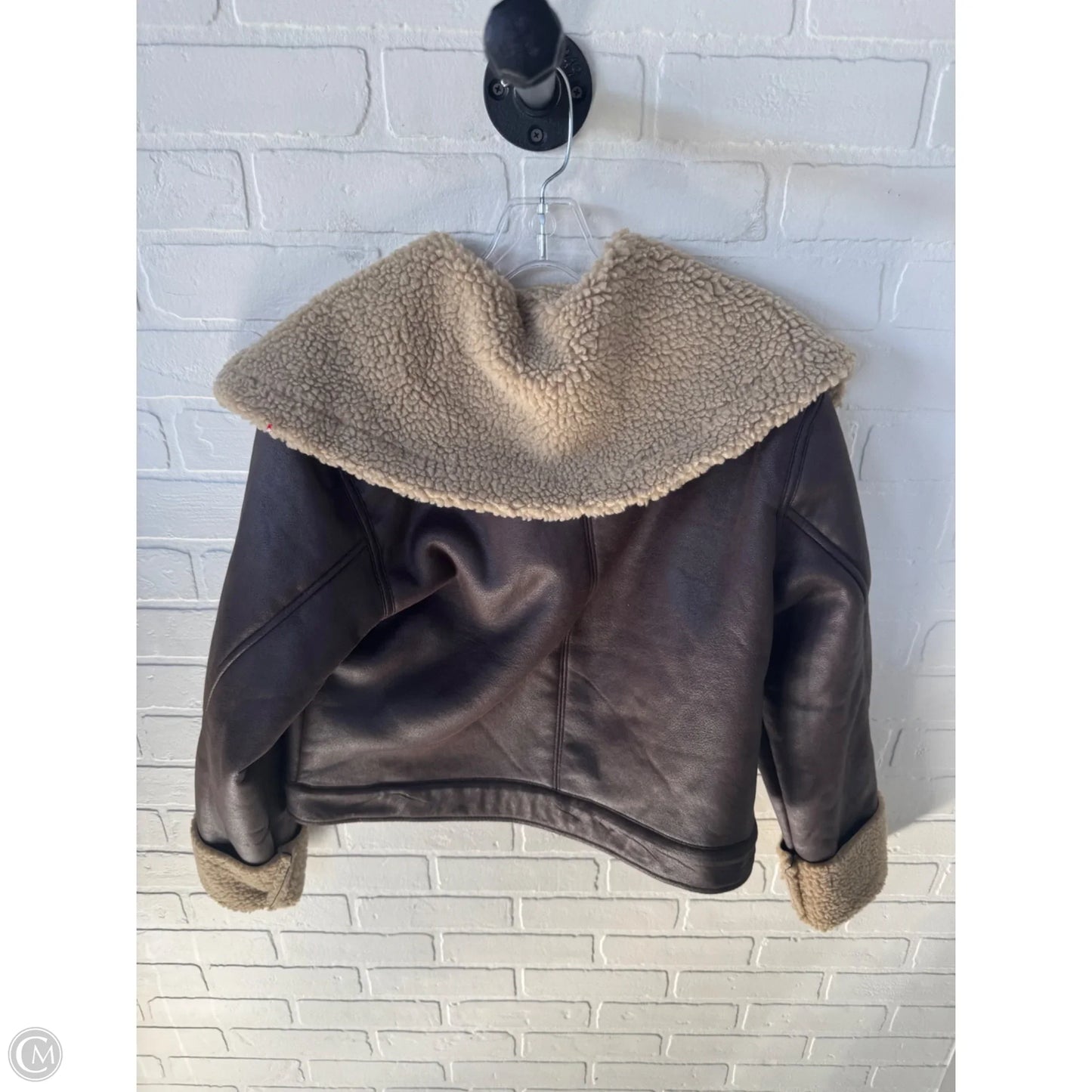 Jacket Moto By Universal Thread In Brown, Size: S