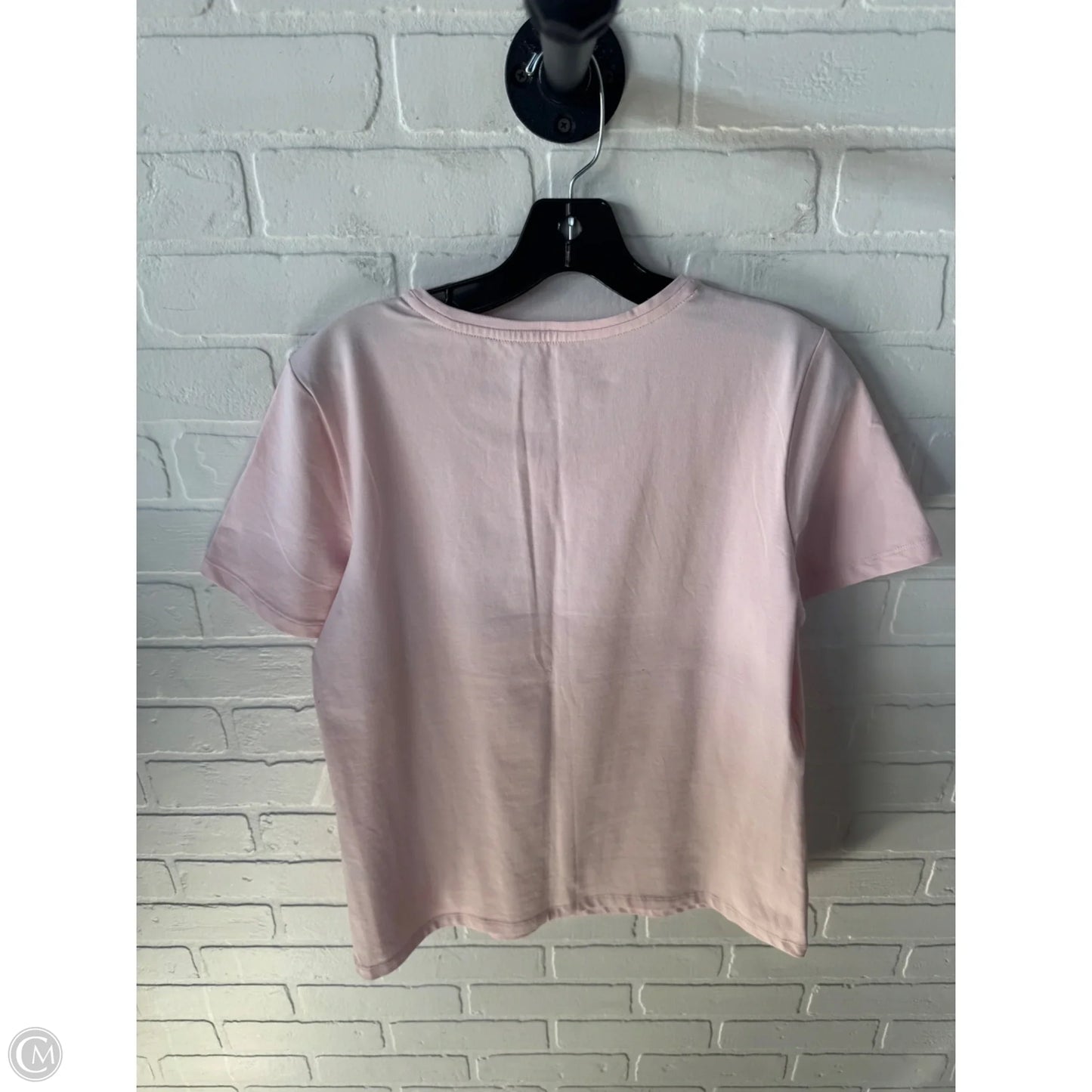 Top Short Sleeve Basic By Christopher And Banks In Pink, Size: M