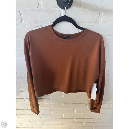 Top Long Sleeve Basic By Forever 21 In Brown, Size: S