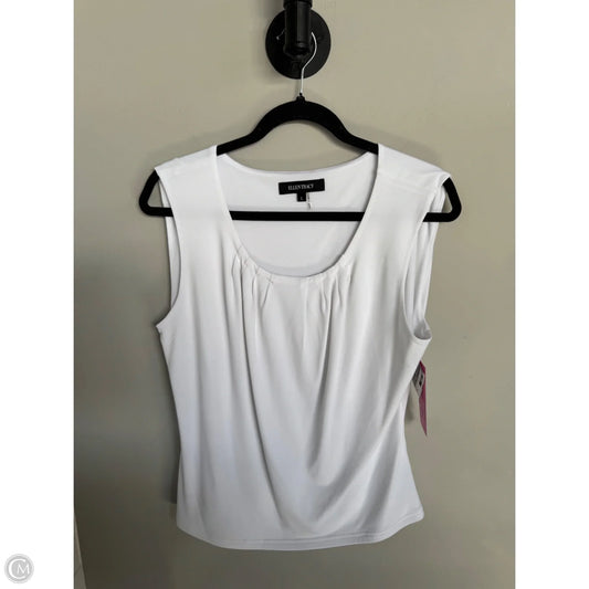 Top Sleeveless By Ellen Tracy In White, Size: L