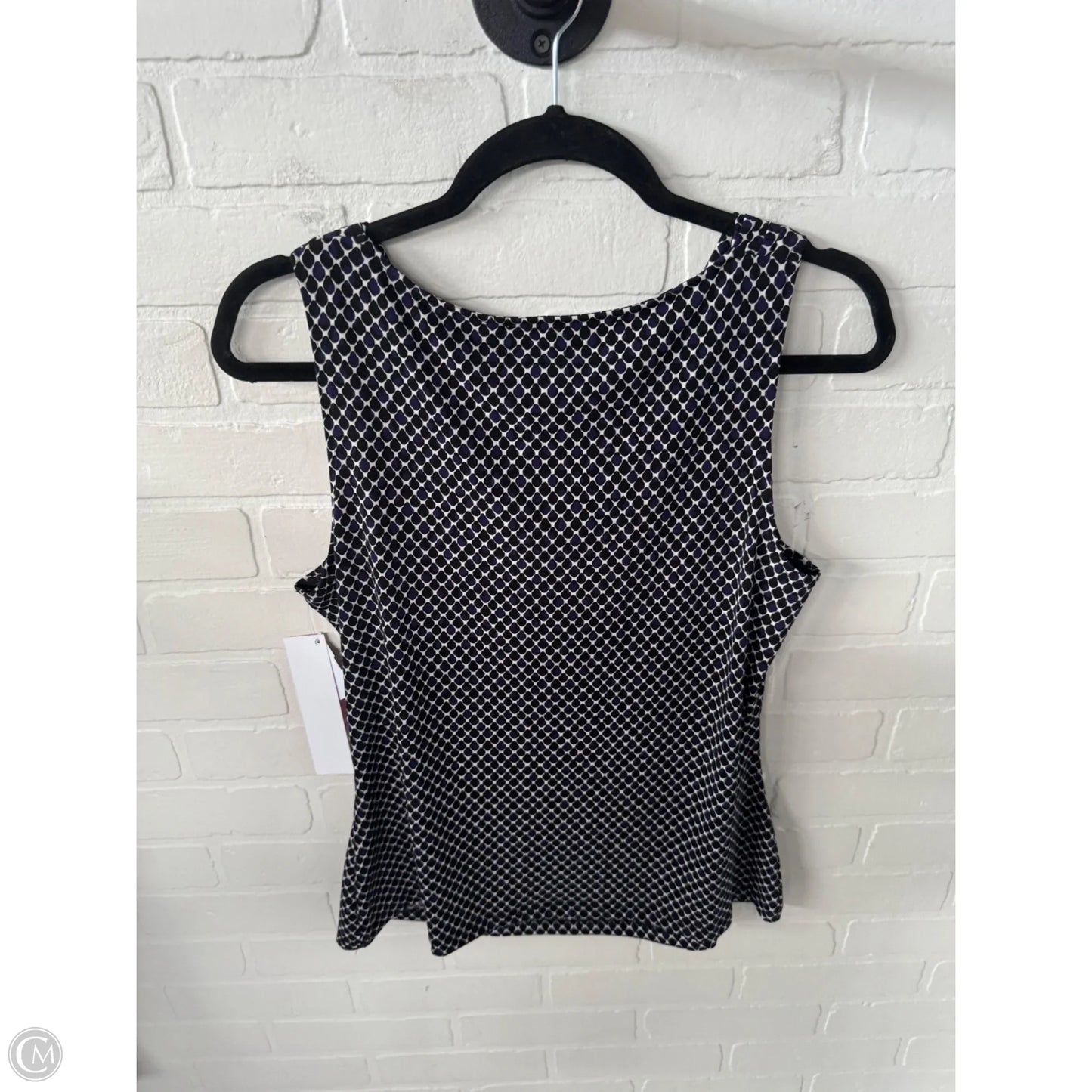 Top Sleeveless By Calvin Klein In Black & Purple, Size: L