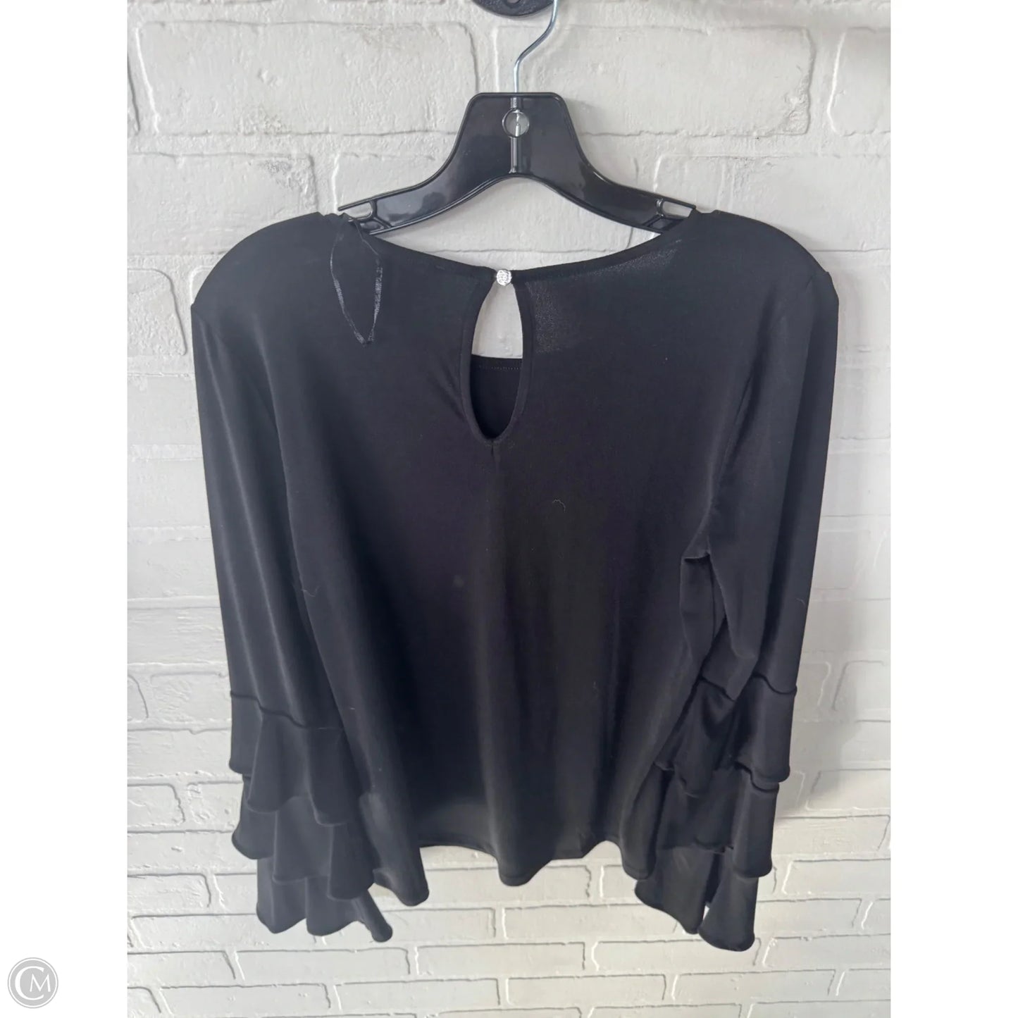 Top Long Sleeve By Cece In Black, Size: S