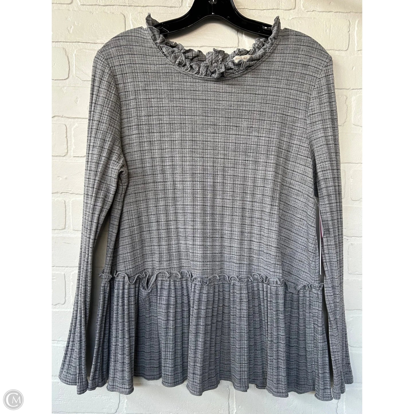 Top Long Sleeve By Altard State In Grey, Size: L