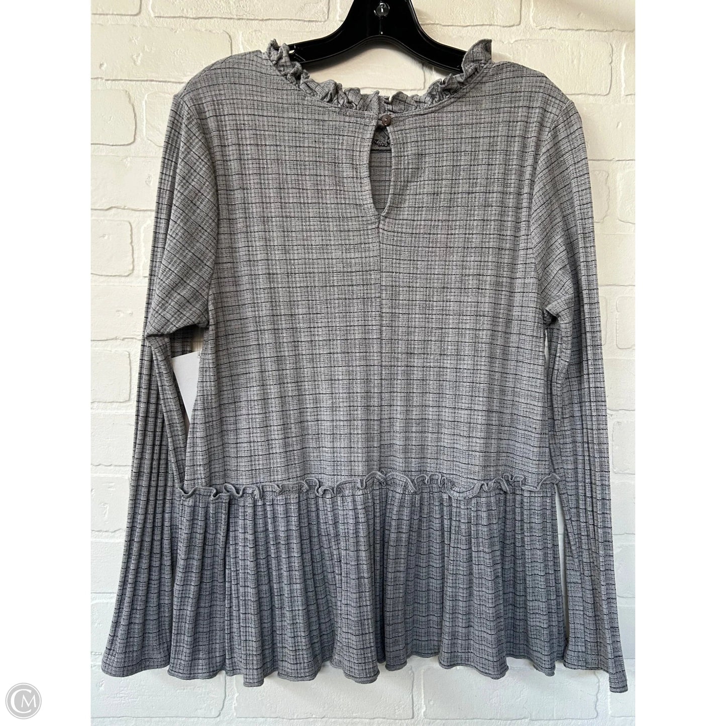 Top Long Sleeve By Altard State In Grey, Size: L