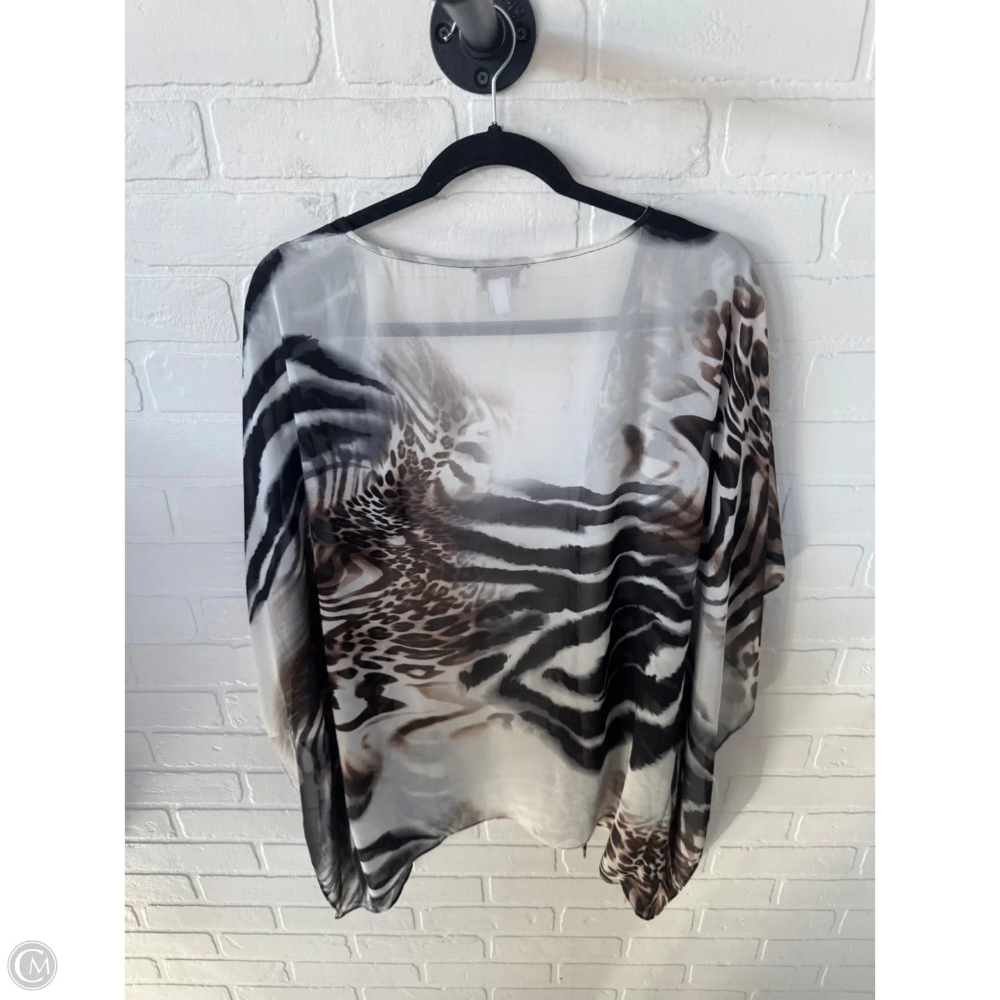 Kimono By Chicos In Black & Brown, Size: S