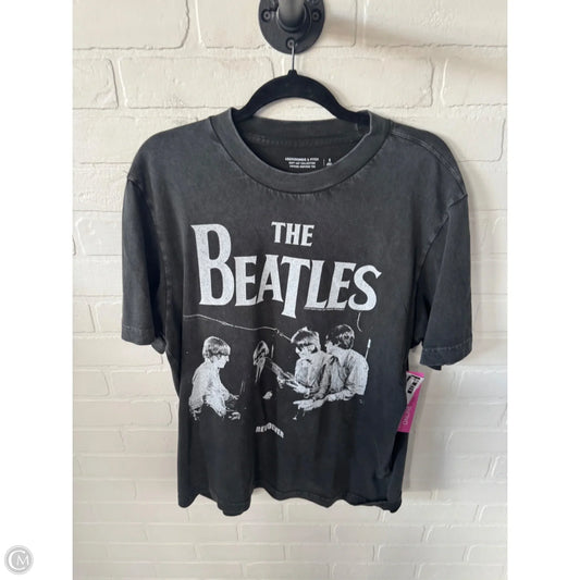 Top Short Sleeve By Abercrombie And Fitch In Grey & White, Size: S