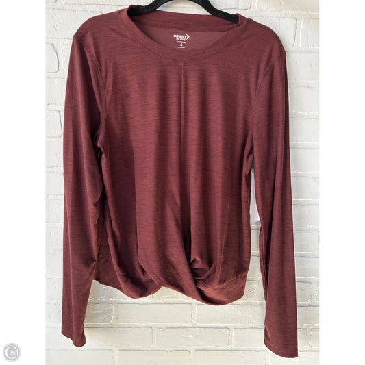 Athletic Top Long Sleeve Crewneck By Old Navy In Brown, Size: Xl