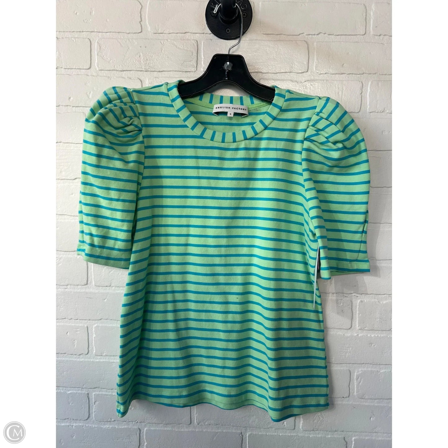Top Short Sleeve By English Factory In Blue & Green, Size: S