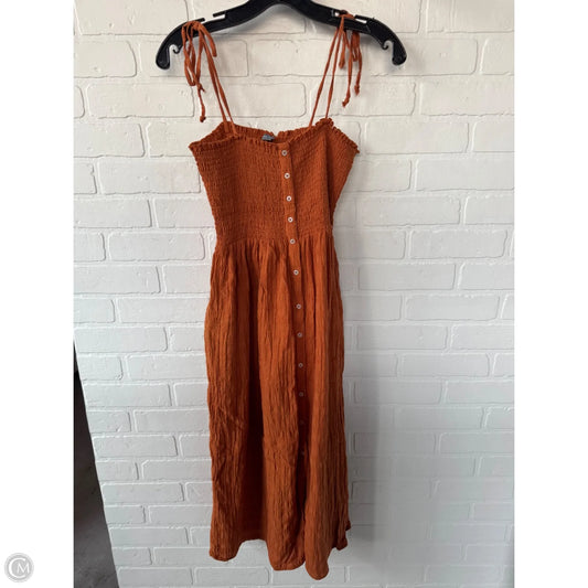 Dress Casual Midi By Aerie In Orange, Size: Xs