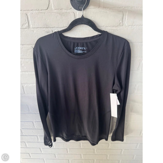 Athletic Top Long Sleeve Crewneck By Jockey In Black, Size: L