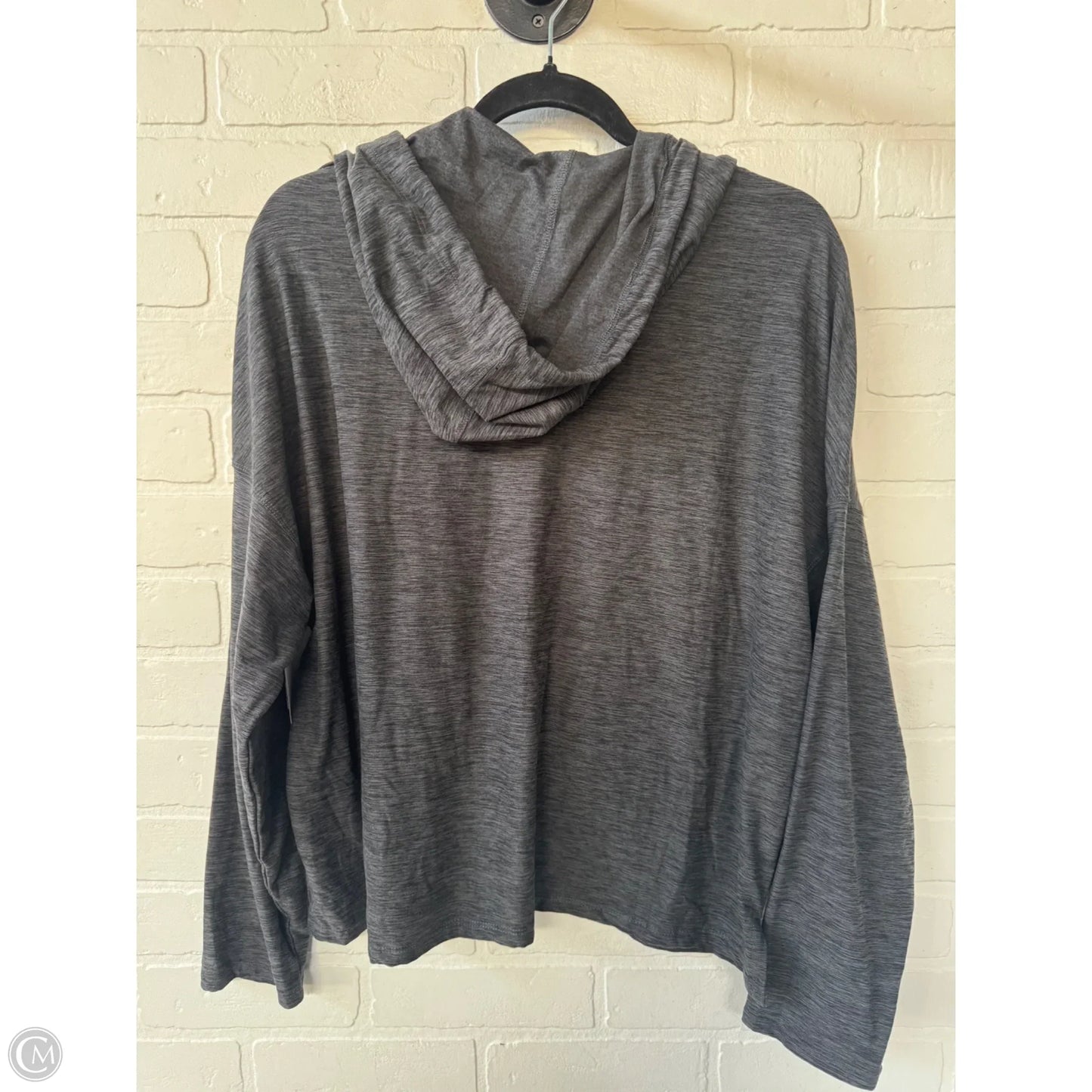 Athletic Top Long Sleeve Hoodie By Kyodan In Grey, Size: Xl