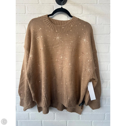 Sweater By Andthewhy In Gold & Tan, Size: M