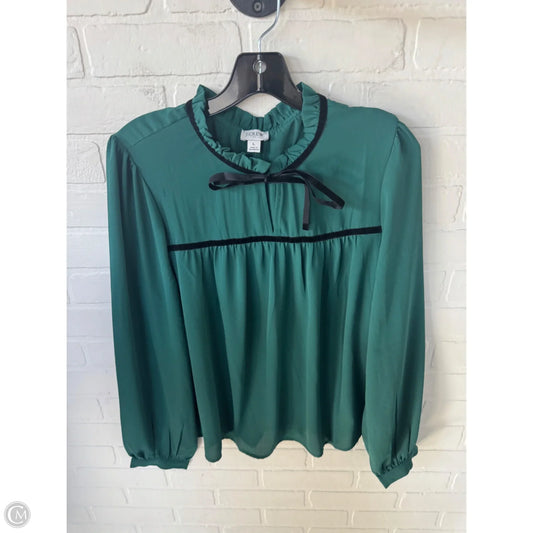 Top Long Sleeve By J. Crew In Green, Size: L