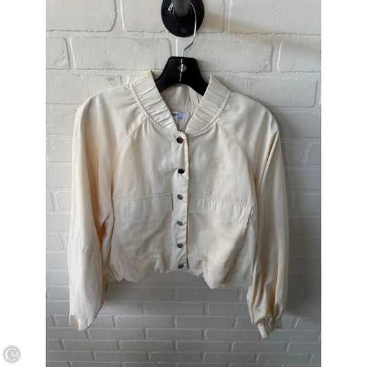 Jacket Moto By Bar Iii In Cream, Size: S