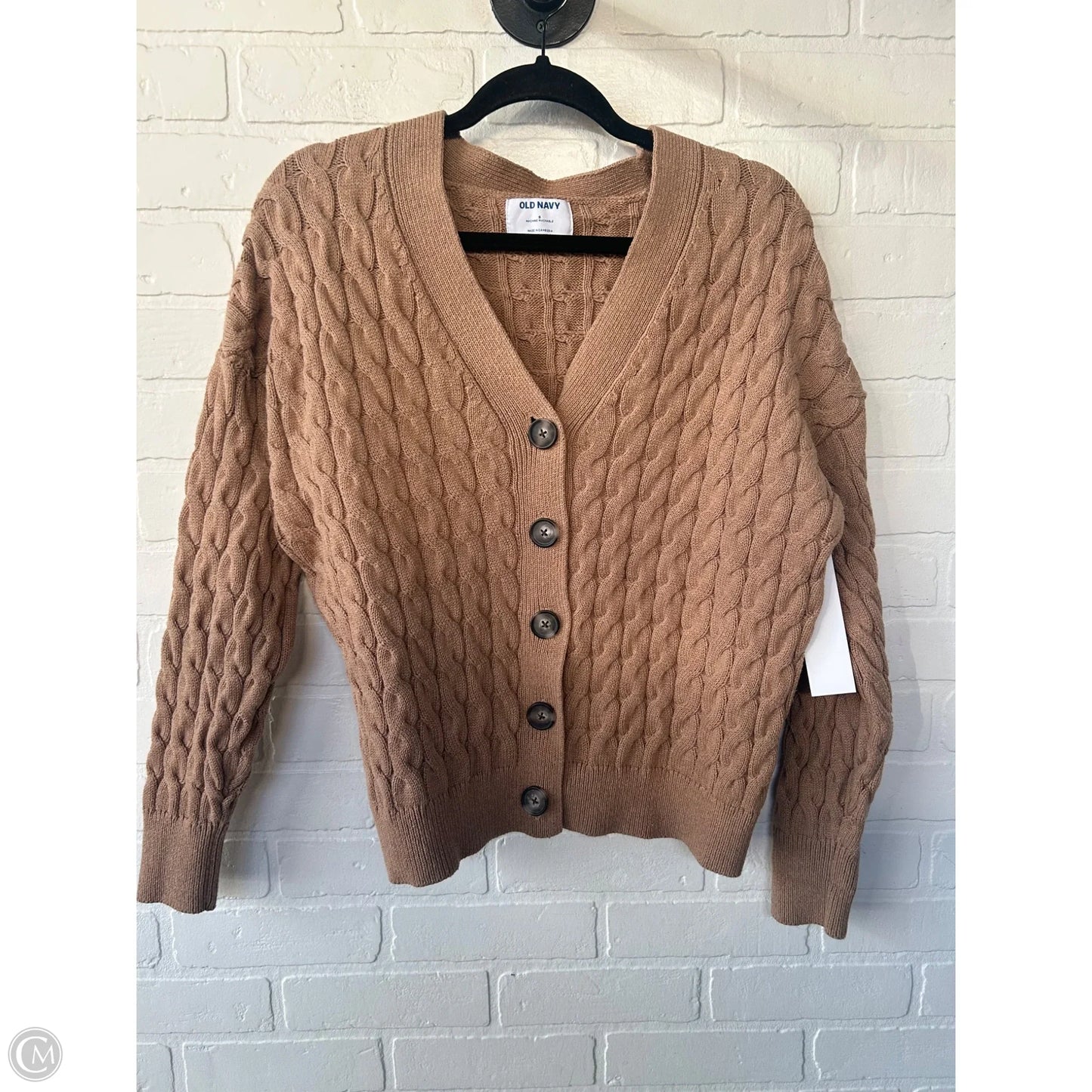 Sweater Cardigan By Old Navy In Tan, Size: S