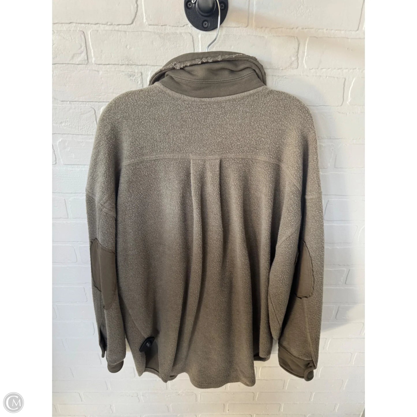 Jacket Shirt By Free People In Green, Size: L