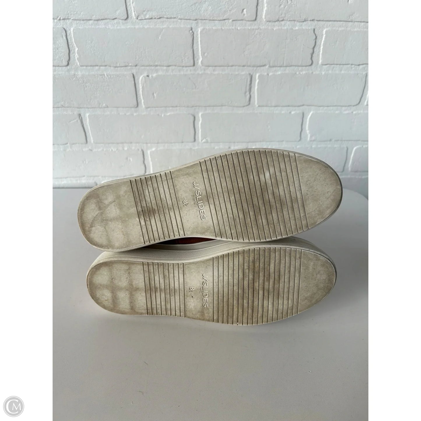 Boots Ankle Flats By J Slides In Brown & White, Size: 8.5