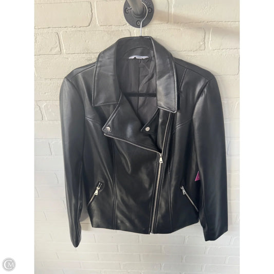 Jacket Moto By Time And Tru In Black, Size: M