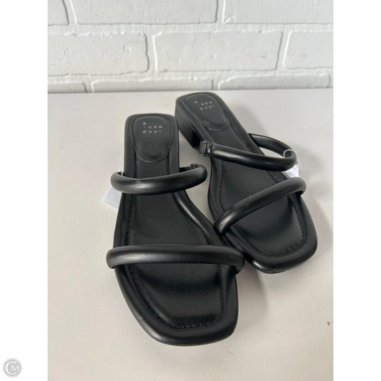 Sandals Heels Kitten By A New Day In Black, Size: 8
