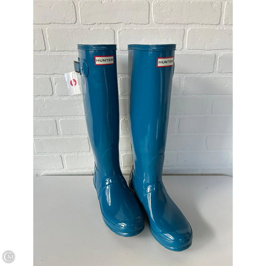 Boots Rain By Hunter In Blue, Size: 8